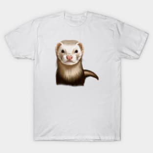 Cute Ferret Drawing T-Shirt